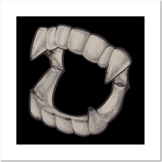 Vampire Teeth Logo Wall Art by AlteredWalters